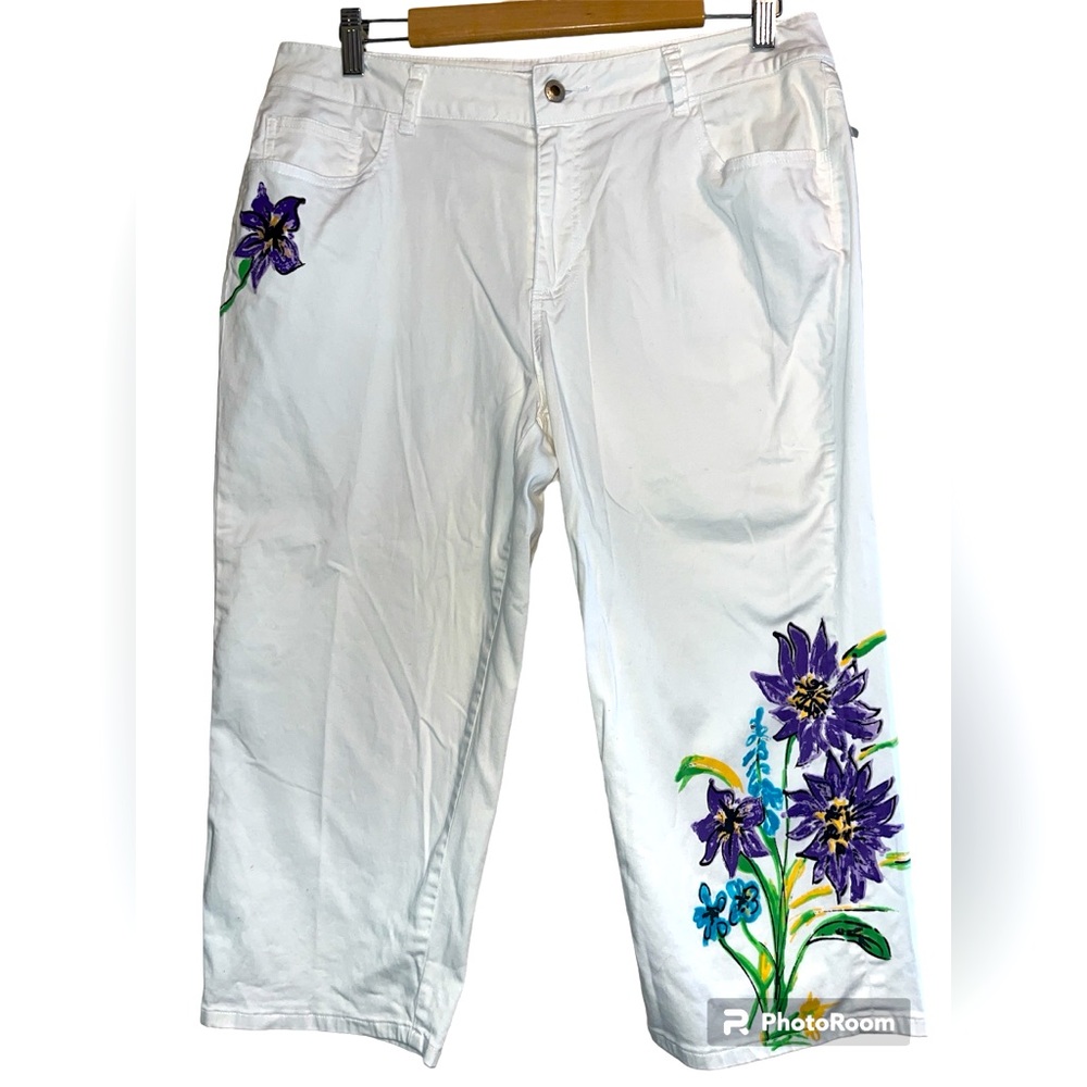 Coldwater Creek Y2K size P14 Capri handpainted